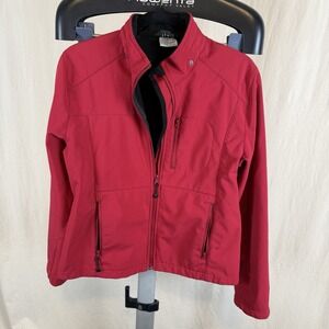 Fjall Medium Red Lined Full Zip Pockets Jacket Stretch Outer‎ Shell